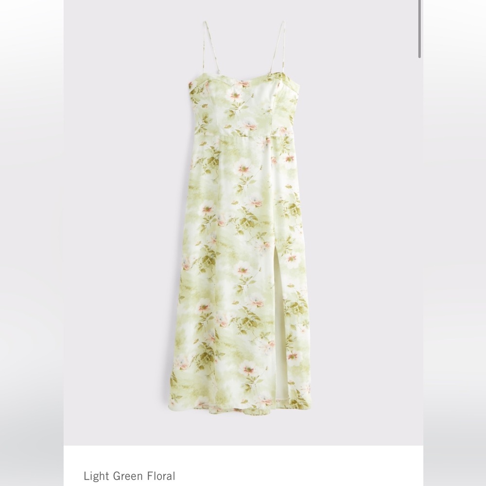 Abercrombie & Fitch Light Green Floral Dress